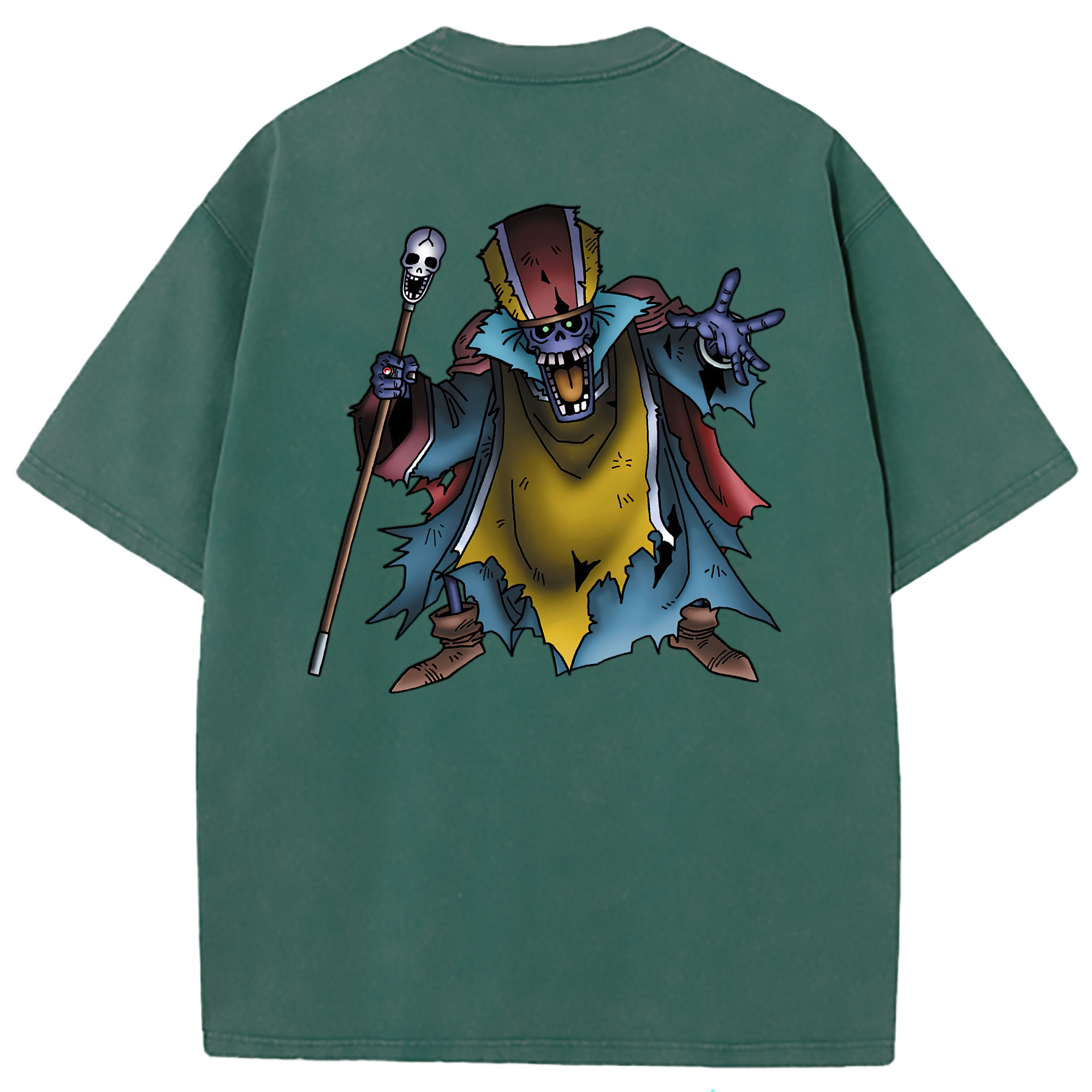（画像用） ドラゴンクエスト Doragon Kuesuto Dragon Quest 綿100% ヴィンテージ風 半袖Tシャツ（背面プリント）